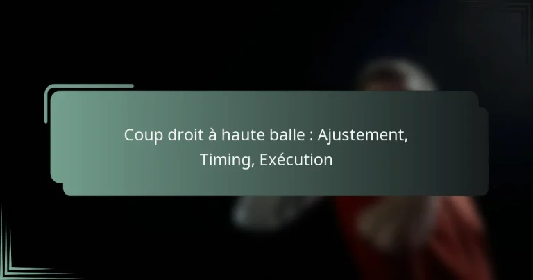 Coup droit à haute balle : Ajustement, Timing, Exécution