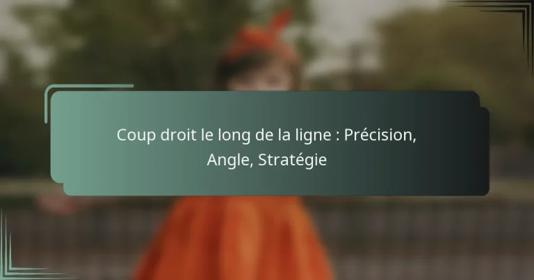 Coup droit le long de la ligne : Précision, Angle, Stratégie