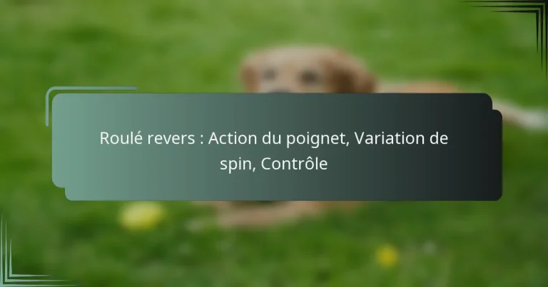 Roulé revers : Action du poignet, Variation de spin, Contrôle