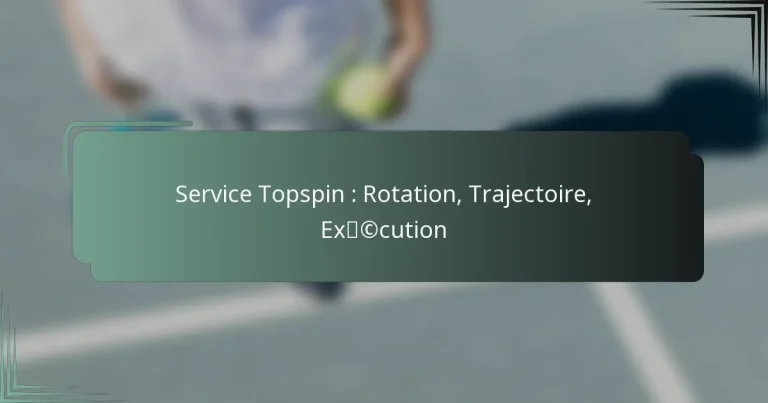 Service Topspin : Rotation, Trajectoire, Exécution