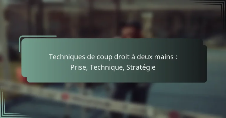 Techniques de coup droit à deux mains : Prise, Technique, Stratégie